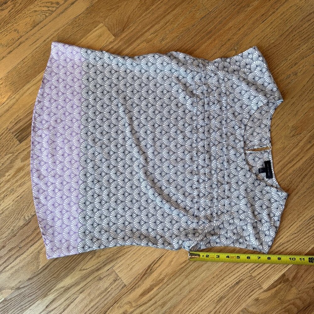 The Limited Womens Sz Large Keyhole Back Blouse Geometric Layered Blouse - Picture 13 of 14